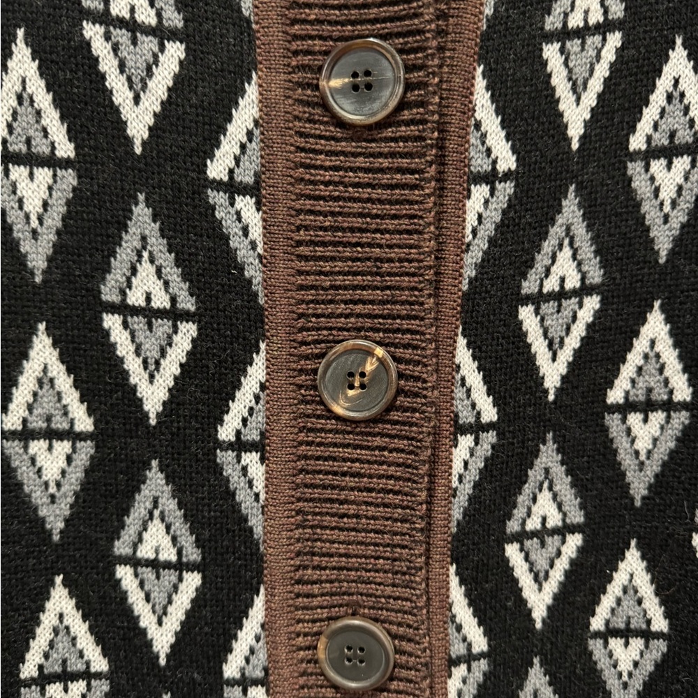 Autumn Adeigbo $525 NWT Brown Virgin Wool Button Up Sweater Odette Cardigan - Picture 4 of 7